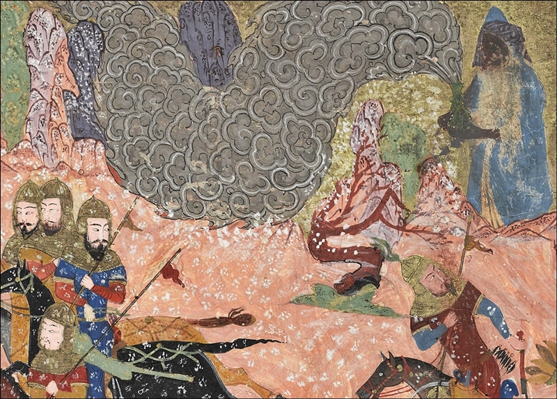 Shahnama (The Book of Kings)ca. 1430–40Abu'l Qasim FirdausiIndiaInk, colors, and gold on paperThe Grinnell Collection, Bequest of William Milne Grinnell, 1920 (20.120.248) photography by mma, Digital File DP159386.tif retouched by film and media (jnc) 2_4_11